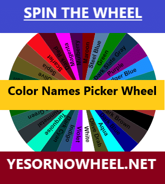 Color Names Picker Wheel