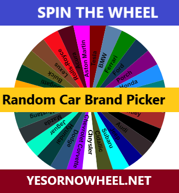Random Car Brand Picker: Spin the Car Brand Name Wheel