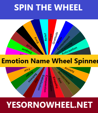 Discover the Power of Emotions with the Emotion Name Wheel Spinner!