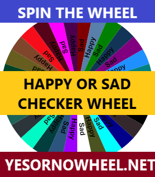 Happy or Sad Checker Wheel: Spin and Discover Your Mood in an Instant